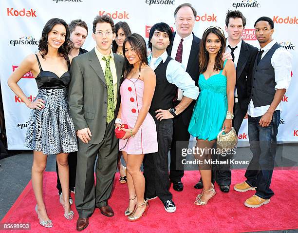 The Cast of Private High Musical arrives at the First Annual Streamy Awards at the Wadsworth Theatre on March 28, 2009 in Los Angeles, California