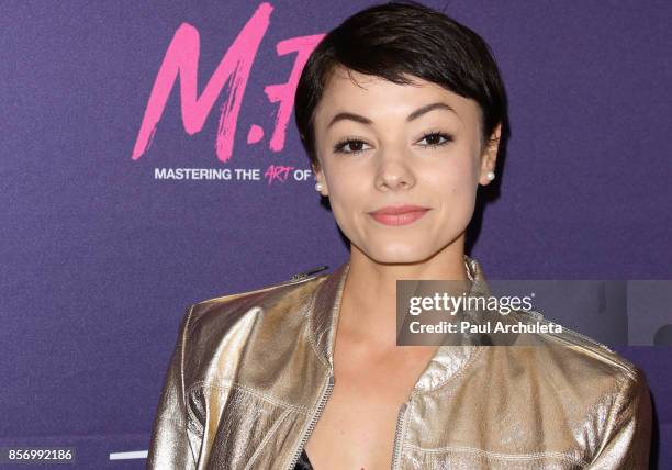 Actress Laura Roman attends the premiere of Dark Sky Films' "M.F.A." at The London West Hollywood on October 2, 2017 in West Hollywood, California.