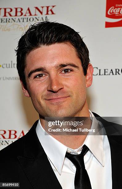 Actor T.S. Clark arrives at the Closing Night Gala for the 1st Annual Burbank International Film Festival, held at Woodbury University on March 29,...