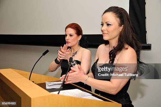 Actress Kat Kramer and B.I.F.F. Executive Director Sharon Wissel acts as presenters at the awards ceremony at the Closing Night Gala for the 1st...