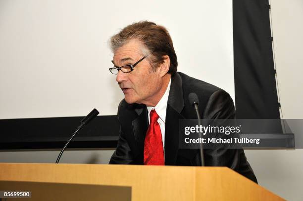 Actor Fred Willard hosts the awards ceremony at the Closing Night Gala for the 1st Annual Burbank International Film Festival, held at Woodbury...