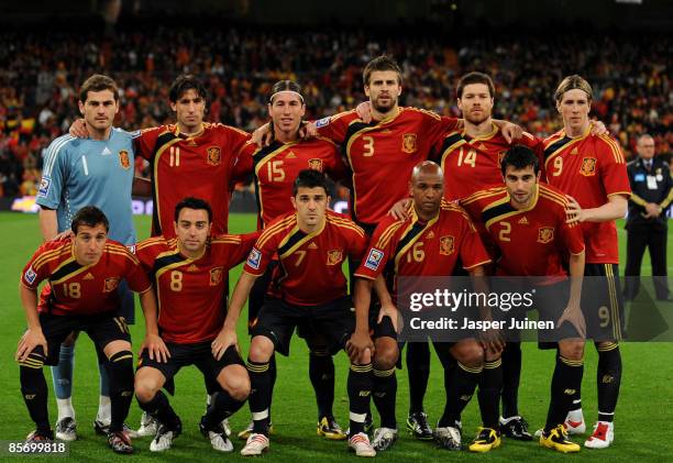 Spain's national team Santiago Cazorla, Xavier Hernandez, David Villa, Marcos Senna, Raul Albiol, and Iker Casillas, Joan Capdevila, Sergio Ramos,...