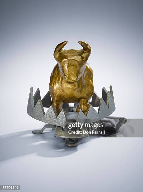 stockmarket bull trap - bear trap stock pictures, royalty-free photos & images