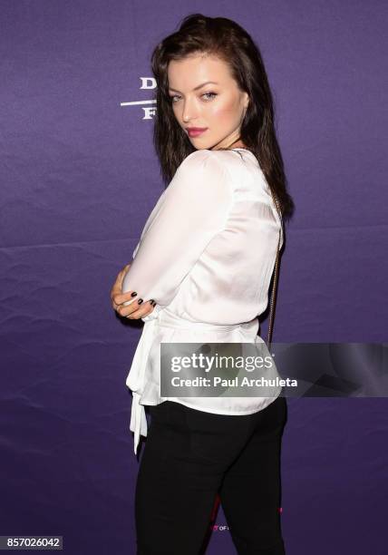 Actress Francesca Eastwood attends the premiere of Dark Sky Films' "M.F.A." at The London West Hollywood on October 2, 2017 in West Hollywood,...