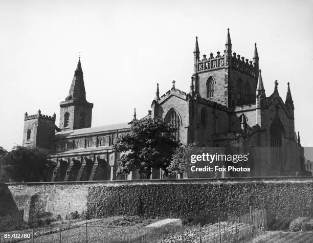 Dunfermline Abbey in Dunfermline, Fife, Scotland, May 1935.