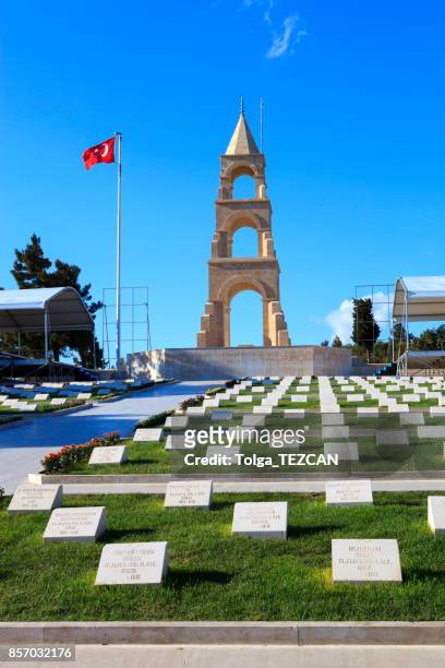 gallipoli turkish infantry memorial - 100th anniversary of the canakkale battles stock pictures, royalty-free photos & images