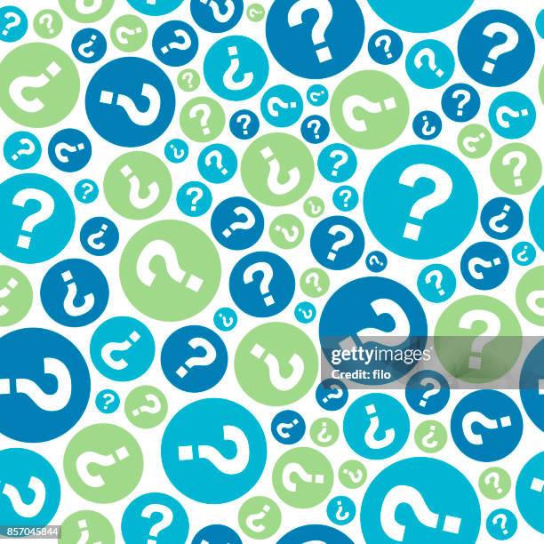 stockillustraties, clipart, cartoons en iconen met vraag mark achtergrond naadloze - questions