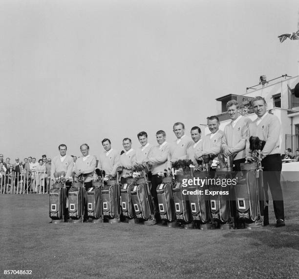 Team Great Britain at the 1965 Ryder Cup competition, held at Royal Birkdale Golf Club in Southport, UK, October 1965. Not in order: Harry Weetman,...