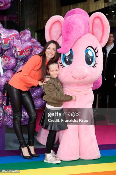 Kate Hall and her daughter Ayana Haley Hall Soost attend the 'My little Pony' Premiere at Zoo Palast on October 3, 2017 in Berlin, Germany.