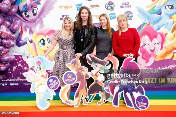 Beatrice Egli, Gil Ofarim, Anne Wuensche and Maite Kelly attend the 'My little Pony' Premiere at Zoo Palast on October 3, 2017 in Berlin, Germany.