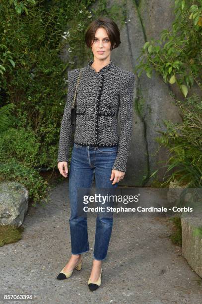 Marine Vacth attends the Chanel show as part of the Paris Fashion Week Womenswear Spring/Summer 2018 at on October 3, 2017 in Paris, France.