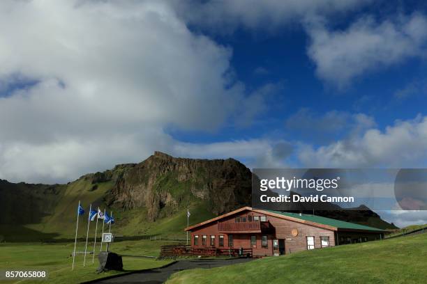 The Clubhouse at the Westman Island Golf Club, Golfklubbur Vestmannaeyja on June 21, 2017 in Vestmannaeyjar - hofn, Iceland.