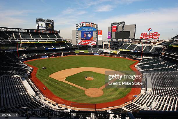 General view of the fields and stands of Citi Field on March 25, 2009 in the Flushing neighborhood of the Queens borough of New York City.