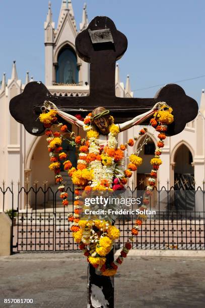 Mumbai Mount Mary church in Bandra area in Mumbai on March 12, 2012 in Mumbai, India.