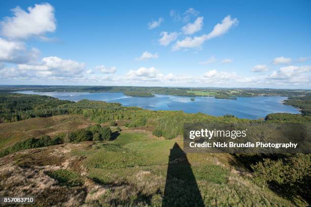 himmelbjerget near silkeborg in denmark - himmelbjerget stock pictures, royalty-free photos & images