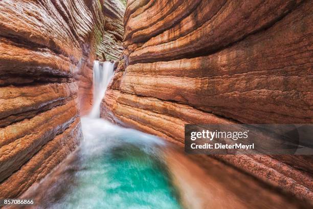 taugl gorge near salzburg - mountain torrent in austrian alps - river rapids stock pictures, royalty-free photos & images