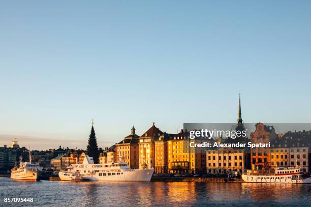 stockholm skyline on a sunny day, sweden - gamla stan stockholm stock pictures, royalty-free photos & images