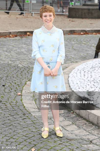 Sophia Lillis attends the Miu Miu show as part of the Paris Fashion Week Womenswear Spring/Summer 2018 on October 3, 2017 in Paris, France.