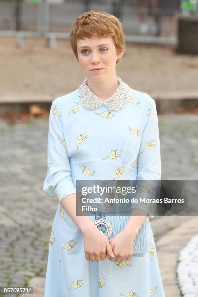 Sophia Lillis attends the Miu Miu show as part of the Paris Fashion Week Womenswear Spring/Summer 2018 on October 3, 2017 in Paris, France.