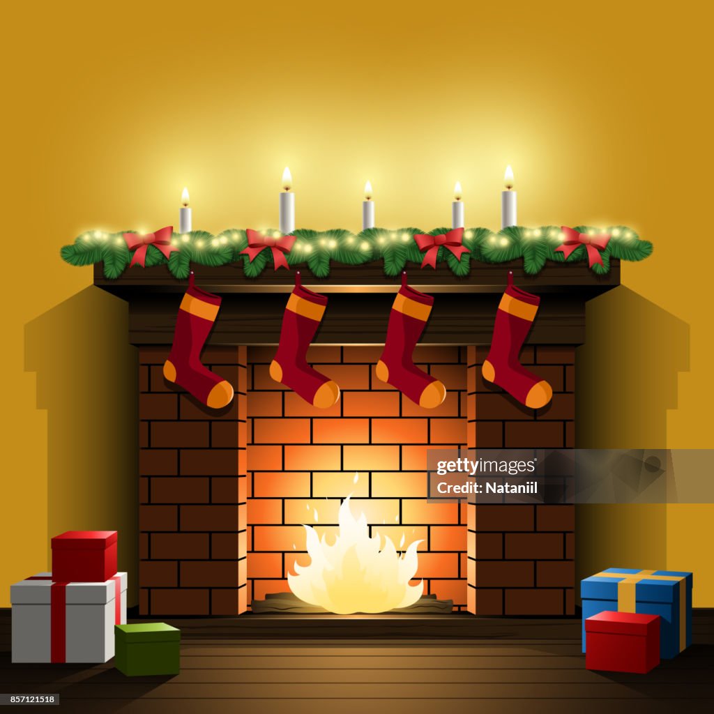 Christmas card in deep gold