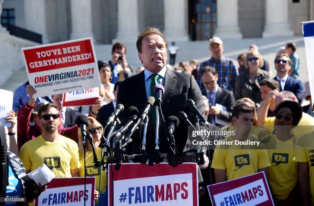 Activists Demonstrate Outside Supreme Court As Court Hears Case To Challenging Practice Of Partisan Gerrymandering