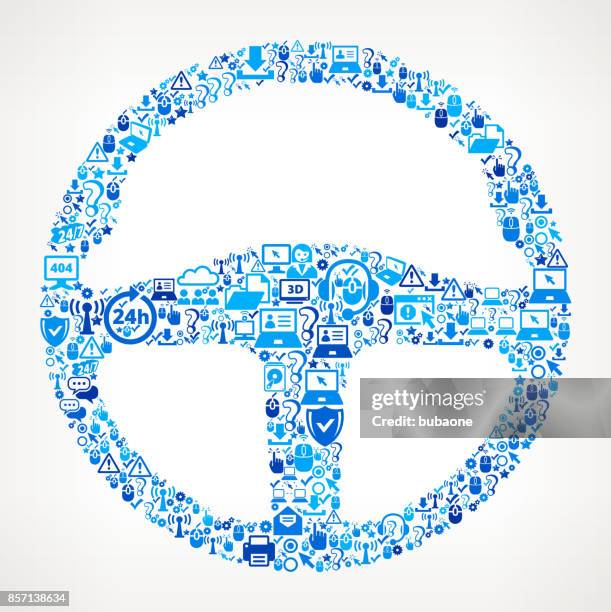 stirring wheel tech support vector icon pattern - server technician stock illustrations