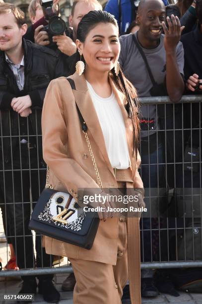 Princess of Thailand Sirivannavari Nariratana is seen arriving at Louis Vuitton show during Paris Fashion Week Womenswear Spring/Summer 2018 on...