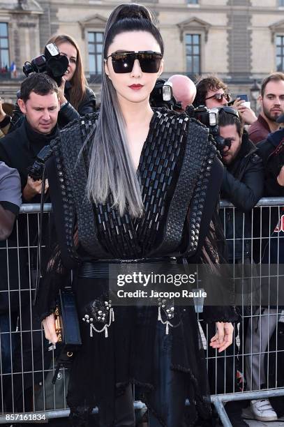 Fan Bingbing is seen arriving at Louis Vuitton show during Paris Fashion Week Womenswear Spring/Summer 2018 on October 3, 2017 in Paris, France.