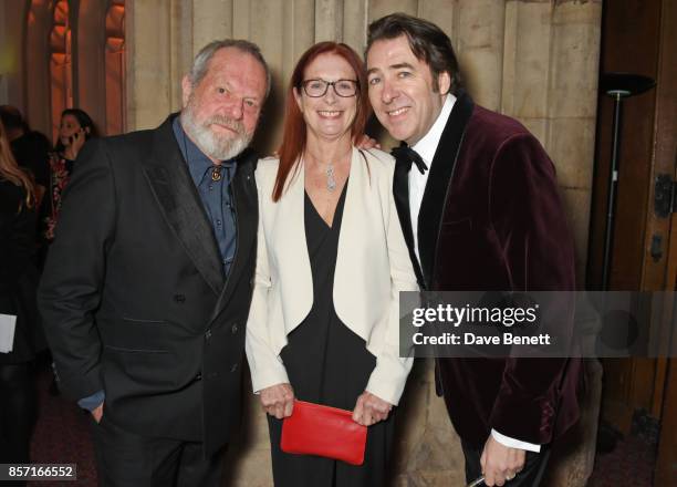 Terry Gilliam, Maggie Weston and Jonathan Ross attend the BFI and IWC Luminous Gala at The Guildhall on October 3, 2017 in London, England.