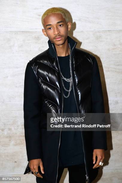 Jaden Smith attends the Louis Vuitton show as part of the Paris Fashion Week Womenswear Spring/Summer 2018 on October 3, 2017 in Paris, France.