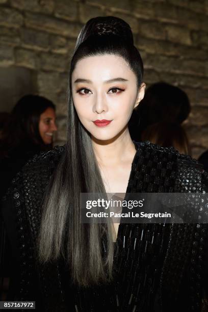 Fan Bingbing attends the Louis Vuitton show as part of the Paris Fashion Week Womenswear Spring/Summer 2018 on October 3, 2017 in Paris, France.