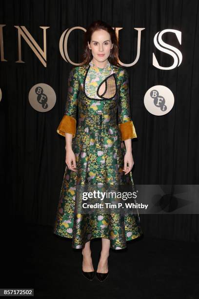 Actress Michelle Dockery attends the BFI Luminous Fundraising Gala at The Guildhall on October 3, 2017 in London, England.