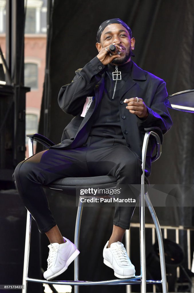 Forbes Rapper Rapper Kendrick Lamar is interviewed by Forbes Magazine Senior Editor ...