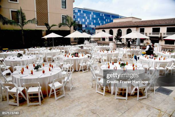 View of the lunch with table topics at TheWrap's 8th Annual TheGrill at Montage Beverly Hills on October 3, 2017 in Beverly Hills, California.