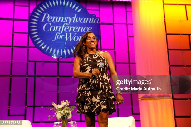 Singer-songwriter and producer Kathy Sledge performs during Pennsylvania Conference For Women 2017 at Pennsylvania Convention Center on October 3,...