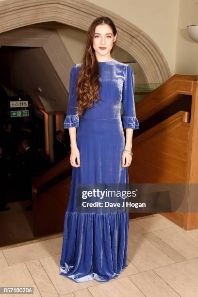 Birdy attends the BFI Luminous Fundraising Gala at The Guildhall on October 3, 2017 in London, England.