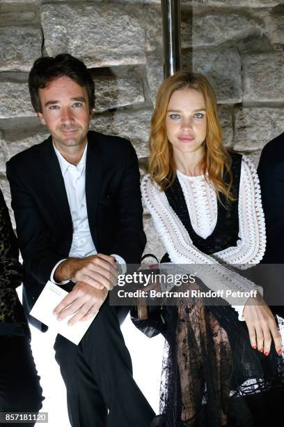 General manager of Berluti Antoine Arnault and Natalia Vodianova attend the Louis Vuitton show as part of the Paris Fashion Week Womenswear...