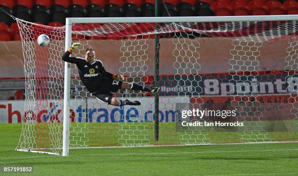 Sunderland keeper Mika during the Checkertrade Trophy match between Doncaster Rovers and Sunderland U21 at Keepmoat Stadium on October 3, 2017 in...