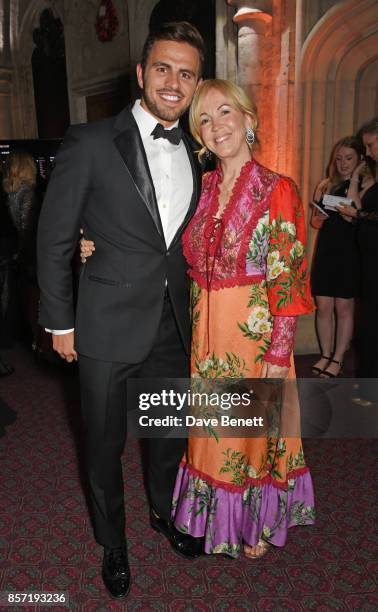 Nicholas Horowitz and Sally Greene attend the BFI and IWC Luminous Gala at The Guildhall on October 3, 2017 in London, England.
