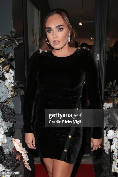 Tamara Ecclestone attends Margraves, the solo exhibition by RETNA at the Maddox Gallery on October 3, 2017 in London, England.