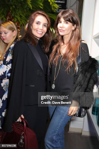 Carla Maria Orsi Carbone and guest attend the launch of M Industry London and the Art Bag at 51 Berkeley Square on October 3, 2017 in London, England.