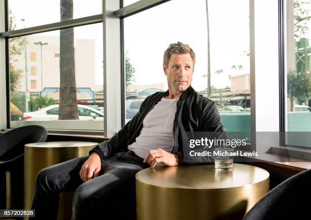Actor Aaron Eckhart photographed for New York Observer on June 15 in Los Angeles, California.
