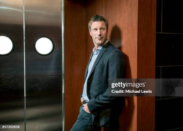 Actor Aaron Eckhart photographed for New York Observer on June 15 in Los Angeles, California. PUBLISHED IMAGE