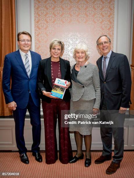 Prince Constantijn of The Netherlands, Prinsess Laurentien of The Netherlands, Jantien Brinkhorst and Laurens Jan Brinkhorst during the award...