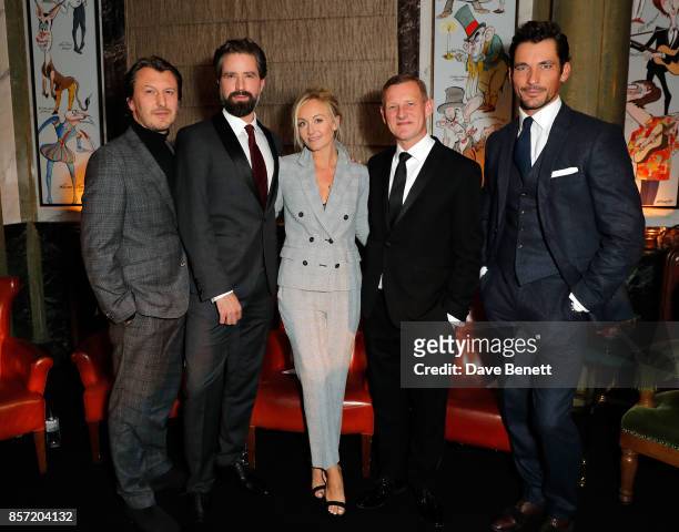Terry Betts, Jack Guinness, Sarah Ann Murray, Steve Rowe and David Gandy attend the M&S Tailoring Talk on October 3, 2017 in London, England.
