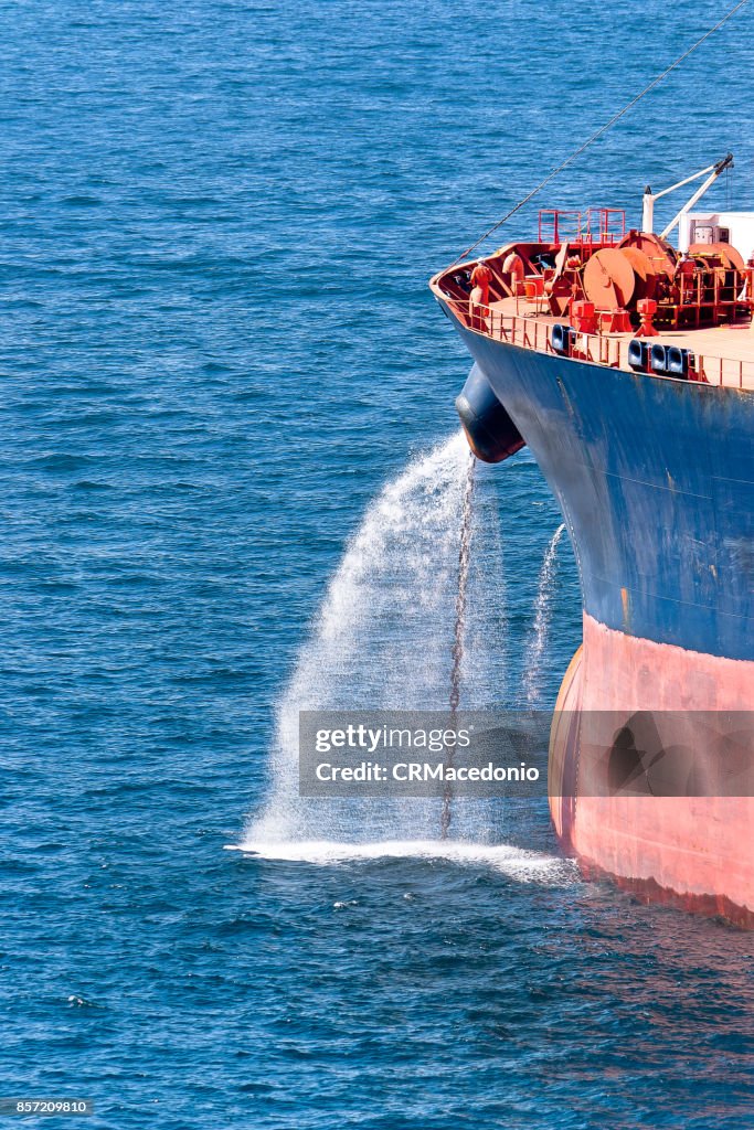 Filling the sea with water.