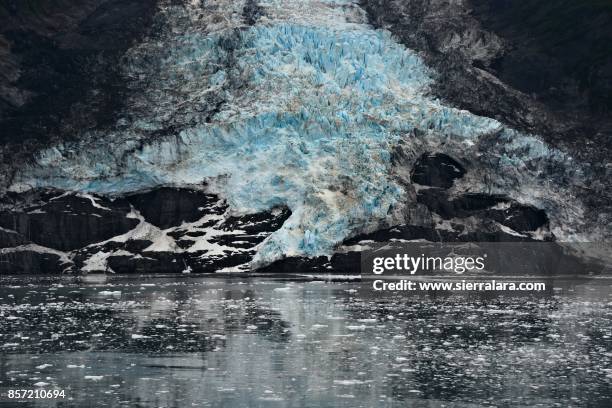 foot of cascade glacier - foresta nazionale di chugach foto e immagini stock