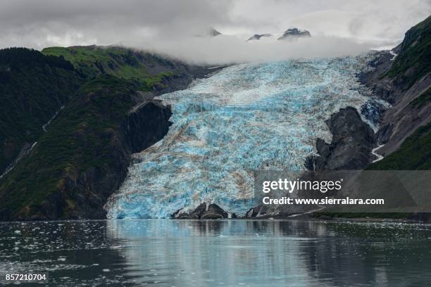 glacier in prince william sound - foresta nazionale di chugach foto e immagini stock