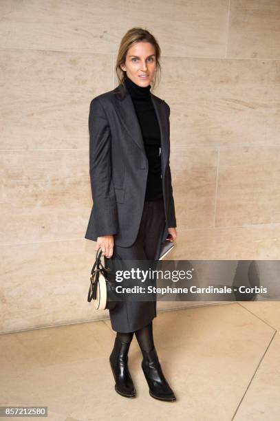 Gaia Repossi attends the Louis Vuitton show as part of the Paris Fashion Week Womenswear Spring/Summer 2018 at Musee du Louvre on October 3, 2017 in...