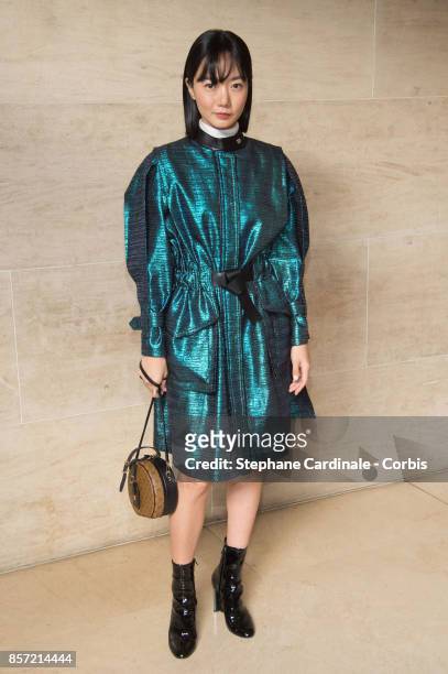 Bae Doona attends the Louis Vuitton show as part of the Paris Fashion Week Womenswear Spring/Summer 2018 at Musee du Louvre on October 3, 2017 in...